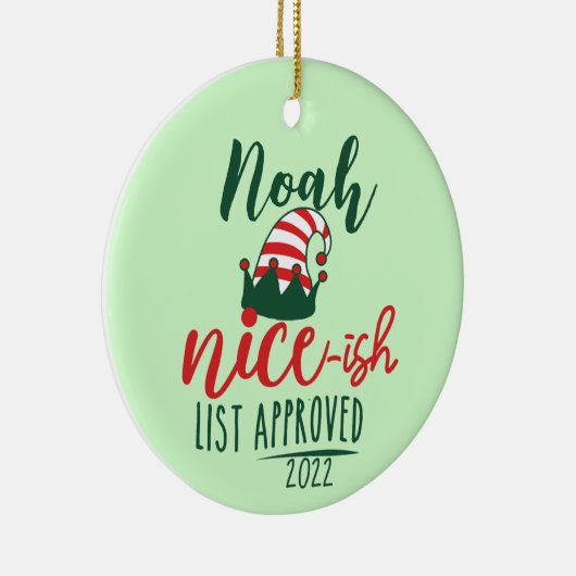 Aangepaste kerst ornament, aangepaste kerst elf keramisch ornament (Rechts)