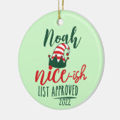 Aangepaste kerst ornament, aangepaste kerst elf keramisch ornament (Links)