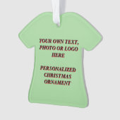 Aangepaste kerst ornament - Creëer uw eigen ontwer (voorkant)