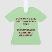 Aangepaste kerst ornament - Creëer uw eigen ontwer (achterkant)