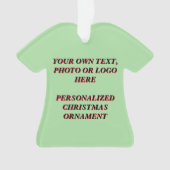 Aangepaste kerst ornament - Creëer uw eigen ontwer (voorkant)