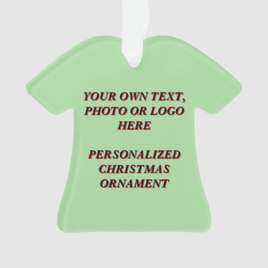 Aangepaste kerst ornament - Creëer uw eigen ontwer (voorkant)