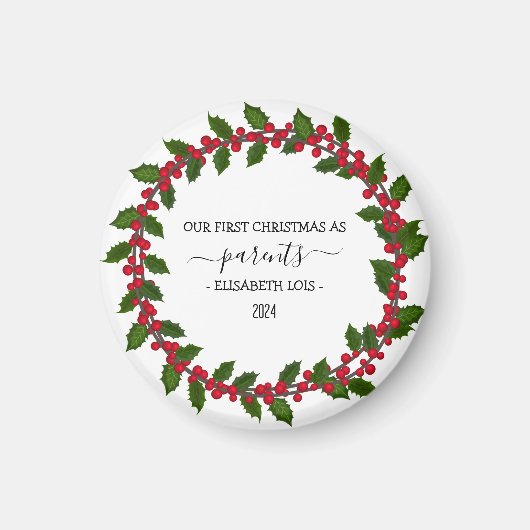 Aangepaste Kerst Ornament voor Grootouders Gift Magneet (Voorkant)