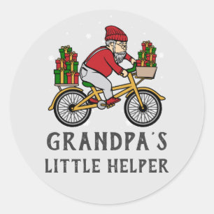 Aangepaste kerst-overeenkomende kerstfamilie met f ronde sticker