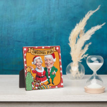 Aangepaste kerst paar karikatuur