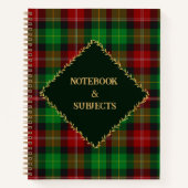 Aangepaste Kerst Plaid Notitieboek (Voorkant)