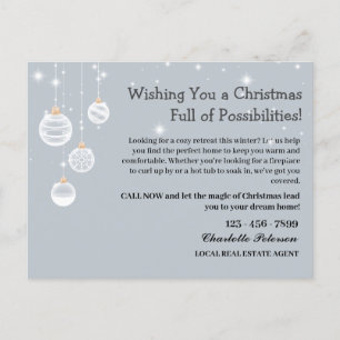 Aangepaste kerst real estate marketing landbouw feestdagenkaart