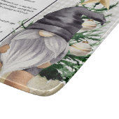 Aangepaste kerst recept Keepsake Waterverf Gnome Snijplank (Hoek)