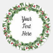 Aangepaste kerst ronde sticker (Voorkant)
