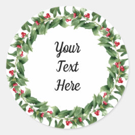 Aangepaste kerst ronde sticker