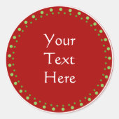 Aangepaste kerst ronde sticker (Voorkant)