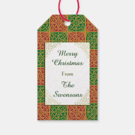 Aangepaste Kerst Rood Groen Fleur-de-lis Cadeau La Cadeaulabel