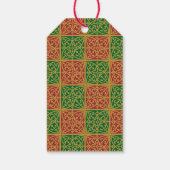 Aangepaste Kerst Rood Groen Fleur-de-lis Cadeau La Cadeaulabel (Achterkant)