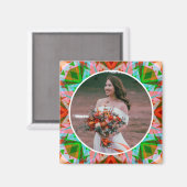 Aangepaste Kerst Rood Groen Trouwen Jubileum Magneet (Voorkant / Achterkant)