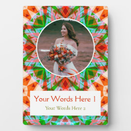 Aangepaste Kerst Rood Groene Ster Trouwen Passen g Fotoplaat