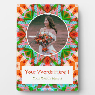 Aangepaste Kerst Rood Groene Ster Trouwen Passen g Fotoplaat