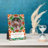 Aangepaste Kerst Rood Groene Ster Trouwen Passen g Fotoplaat (Zijkant)