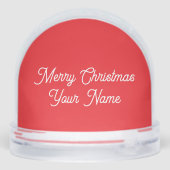 Aangepaste kerst sneeuw wereldbol met leuke huisdi sneeuwbol (Achterkant)