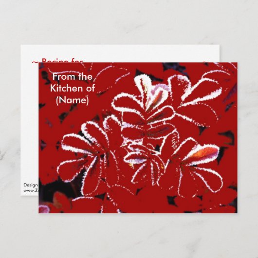 Aangepaste kerst sneeuwrecept Kaarten Feestdagenkaart (Voorkant / Achterkant)