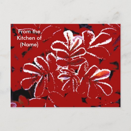 Aangepaste kerst sneeuwrecept Kaarten Feestdagenkaart (Voorkant)