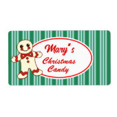 Aangepaste kerst Snoep labels (Voorkant)