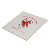 Aangepaste kerst snoepriet met boog tegeltje (Zijkant)