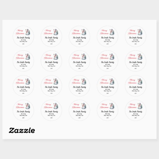 Aangepaste Kerst stickers (Vel)