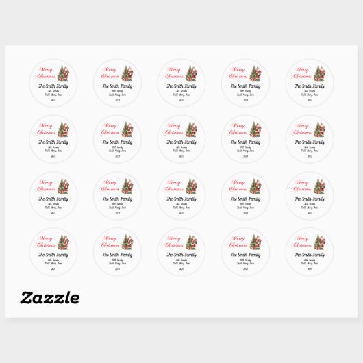 Aangepaste Kerst stickers (Vel)