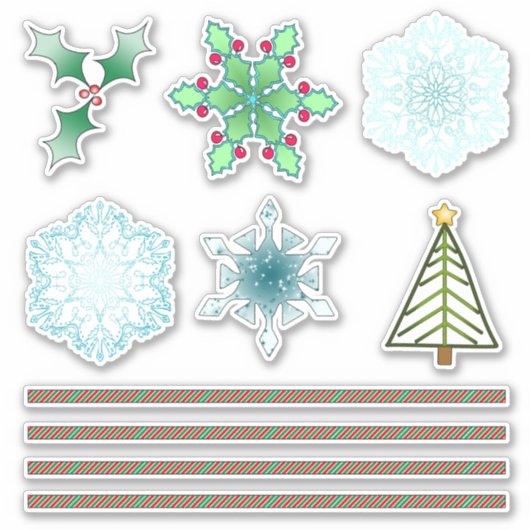 Aangepaste Kerst stickers #2 (Voorkant)
