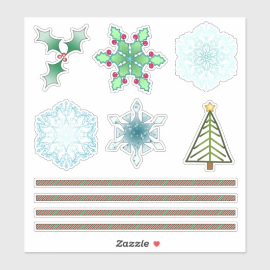 Aangepaste Kerst stickers #2 (Vel)
