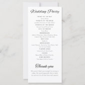 Aangepaste Kerst thema bloem bruiloft programma (Achterkant)