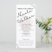 Aangepaste Kerst thema bruiloft programma (Staand voorkant)