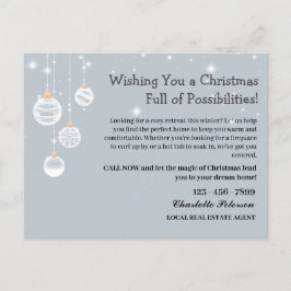 Aangepaste Kerst Vastgoed Marketing Farming Feestdagenkaart