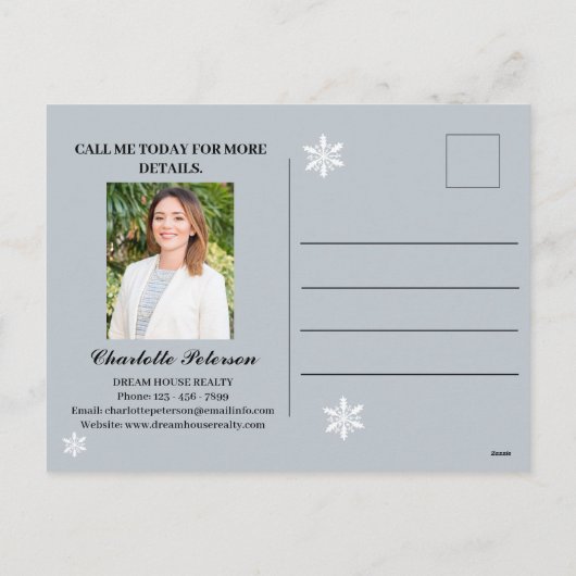 Aangepaste Kerst Vastgoed Marketing Farming Feestdagenkaart (Achterkant)