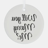 Aangepaste Kerst Verloving Wil je met me trouwen  Glas Ornament (Achterkant)