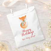 Aangepaste kerst verpakt omhoog vos cadeau tassen bedankzakje (Geknipt)