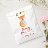 Aangepaste kerst verpakt omhoog vos cadeau tassen bedankzakje (Gezegeld)