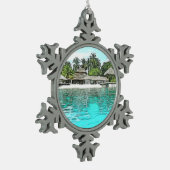 Aangepaste kerst voor Maldiven Tin Sneeuwvlok Ornament (Links)