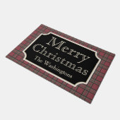 Aangepaste Kerst Welkom Deurmat Rug (Schuin)