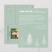 Aangepaste kerst winter seizoensgebonden onroerend feestdagenkaart (Voorkant / Achterkant)