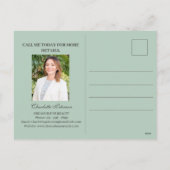 Aangepaste kerst winter seizoensgebonden onroerend feestdagenkaart (Achterkant)