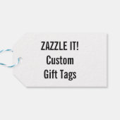 Aangepaste Kerst Wit Gift Label Blank Sjabloon Cadeaulabel (Achterkant Horizontaal)