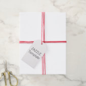 Aangepaste Kerst WIT Gift Labels ROOD Twine Cadeaulabel (Met Touw)