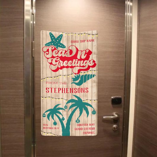 Aangepaste Kerst Zeeen N' Groeten Cruise Door Spandoek