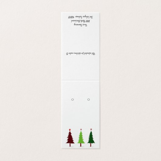 Aangepaste Kerst Zelfstandige Oorbel Display Kaart (Buitenkant ongevouwen)