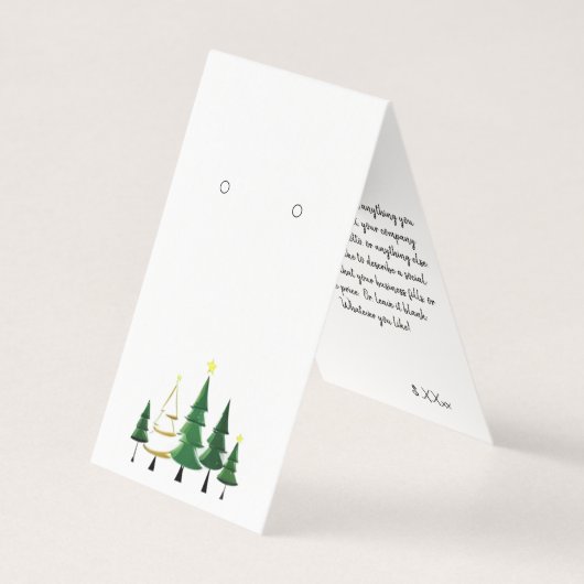 Aangepaste Kerst Zelfstandige Oorbel Display Kaart (Voorkant)