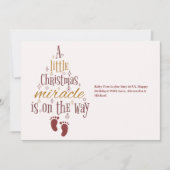 Aangepaste Kerst Zwangerschapsaankondiging Feestdagenkaart (Voorkant)