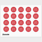 Aangepaste kerstbakkerij kookmoppen-labels ronde sticker (Vel)