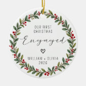 Aangepaste kerstbal keramische decoratie (Voorkant)