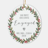 Aangepaste kerstbal keramische decoratie (Links)